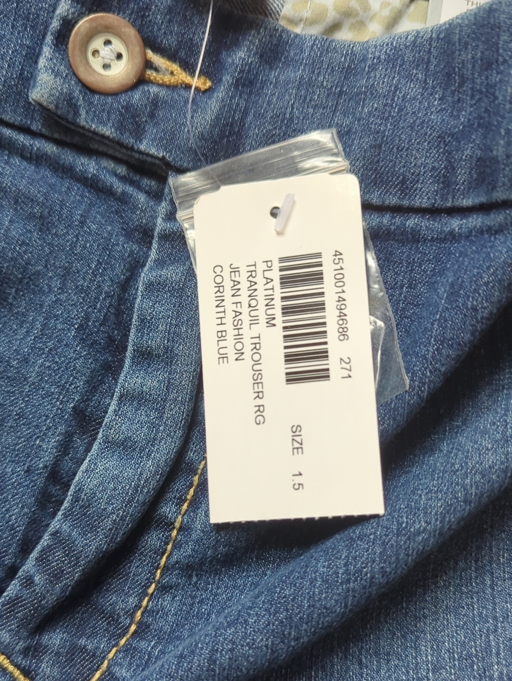 Chico's The Ultimate For Platinum Denim Regular Tranquil Trouser Jean 1.5 - Picture 7 of 10